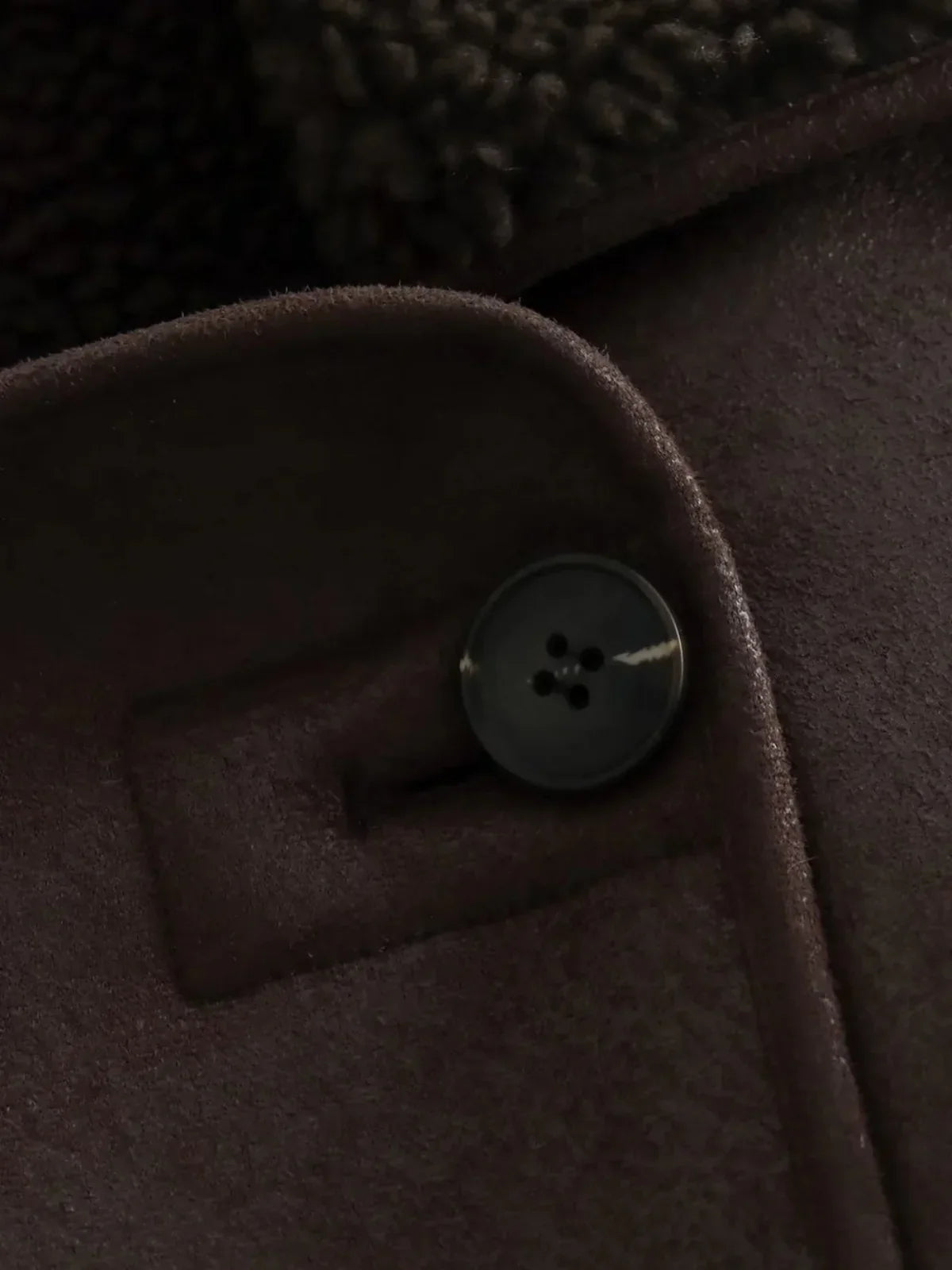 Lapel Faux Leather Warm Jacket - LA FEMME WANDERER