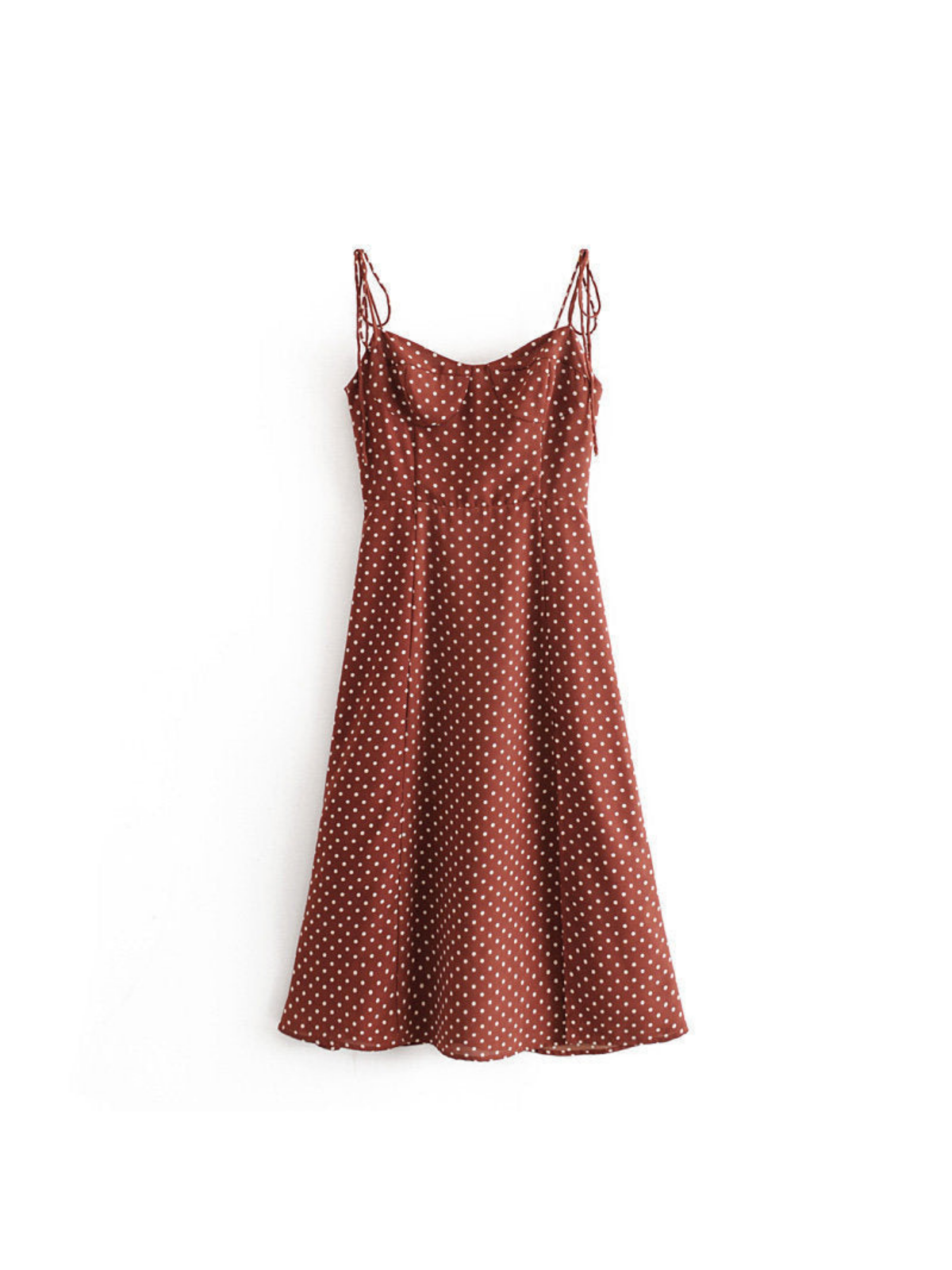 Polka Dot Long Dress - LA FEMME WANDERER