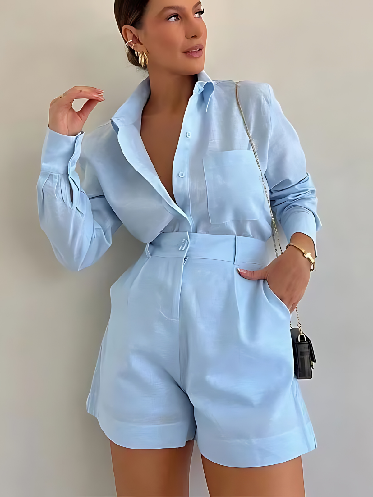 Summer Short & Shirt Matching Suit - LA FEMME WANDERER