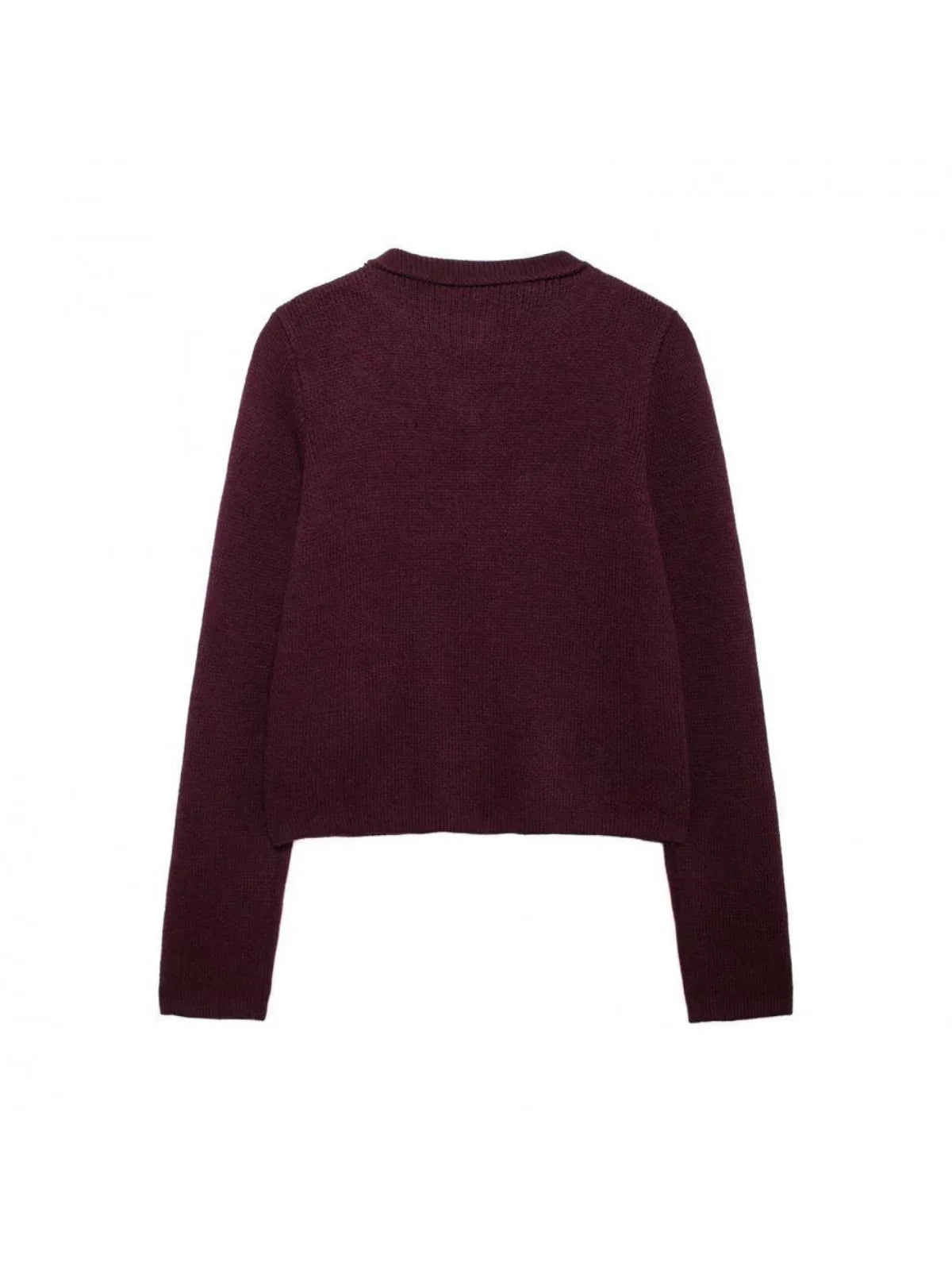 Gold Decorated Row Button Short Knitted Cardigan - LA FEMME WANDERER