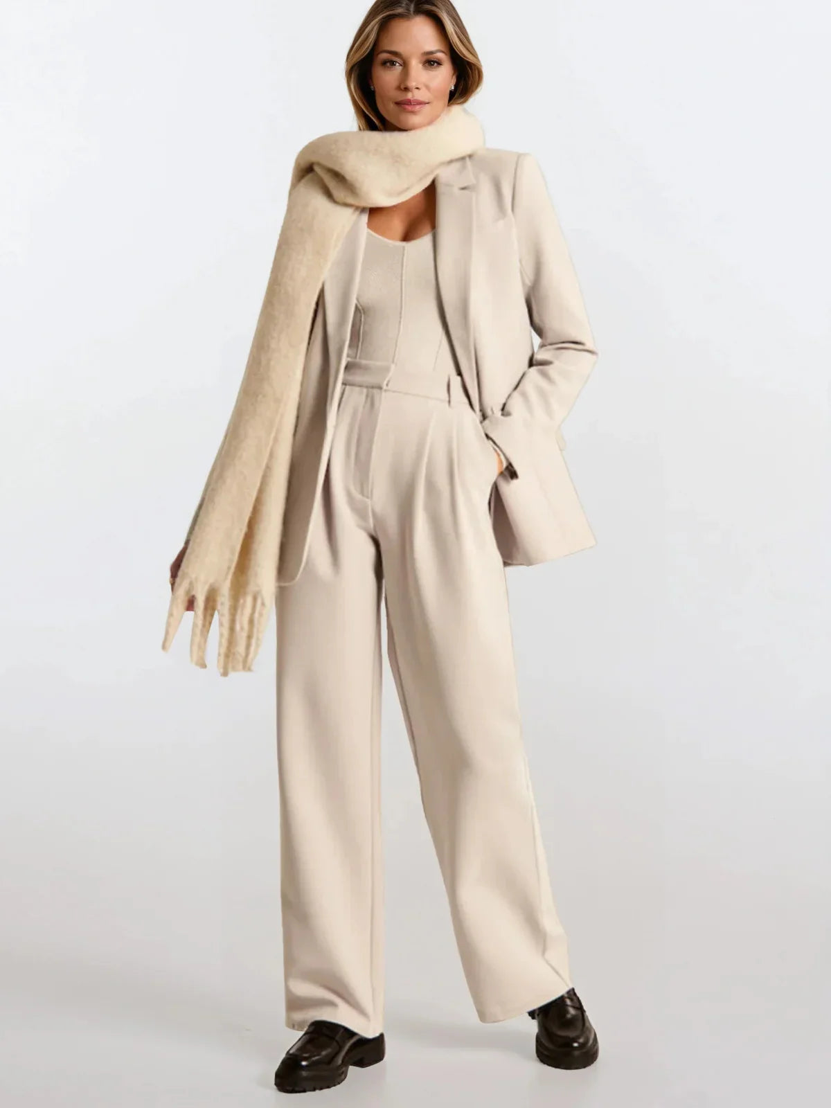 High Waist Wide-leg Casual Pants - LA FEMME WANDERER