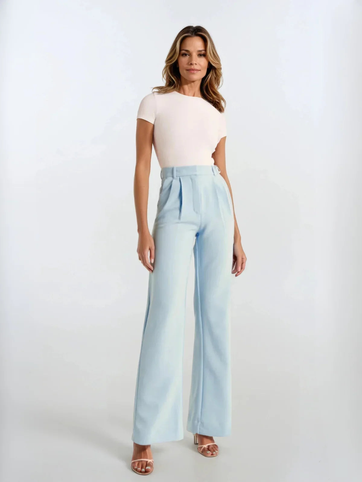 High Waist Wide-leg Casual Pants - LA FEMME WANDERER