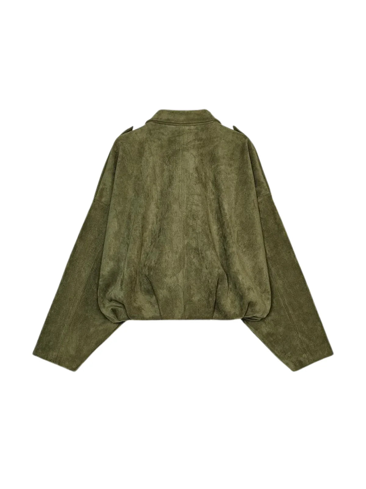 Batwing Sleeve Premium Textured Suede Pilot Jacket - LA FEMME WANDERER