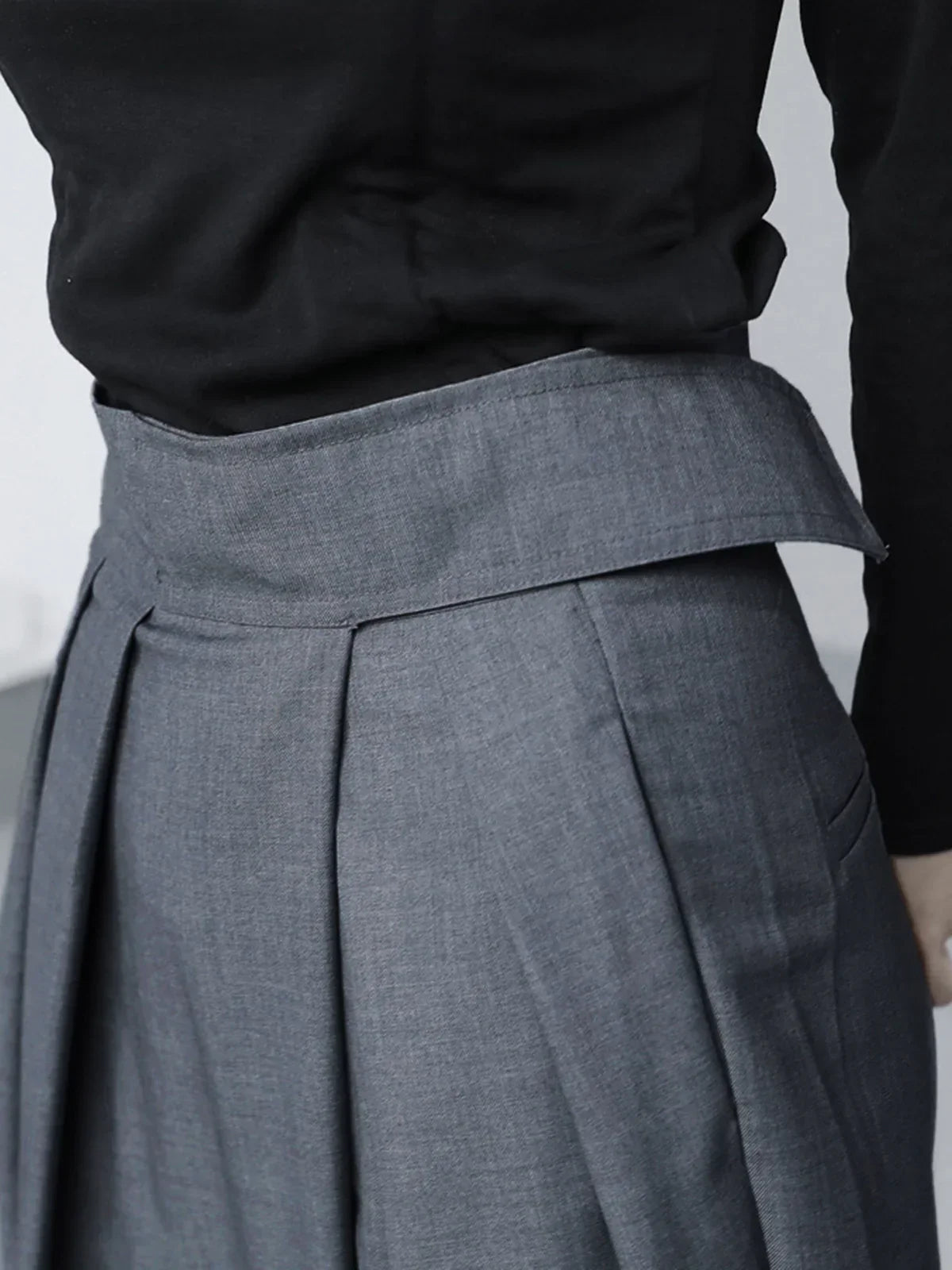 Hook-and-Loop Fastener Wide Leg Velcro Pants - LA FEMME WANDERER