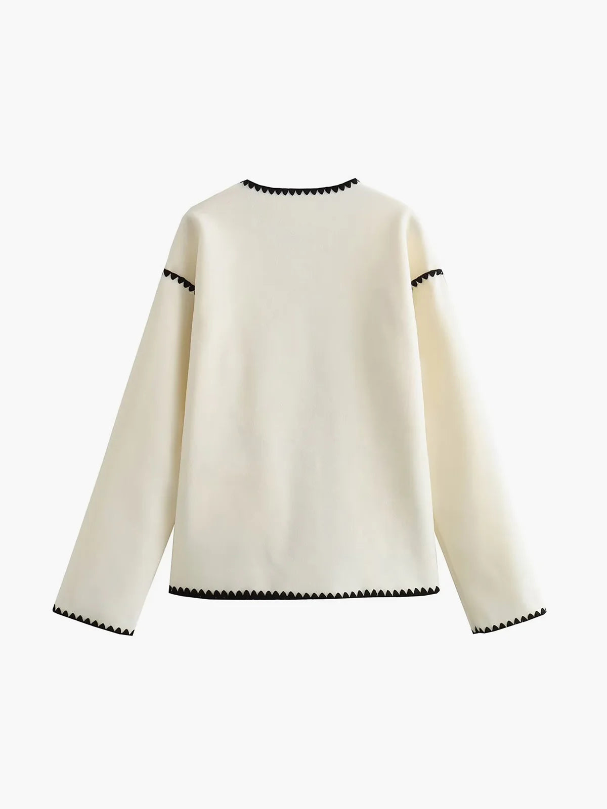 Essential Contrast Trim Coat - LA FEMME WANDERER