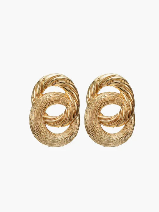 Orecchini pendenti circolari a croce