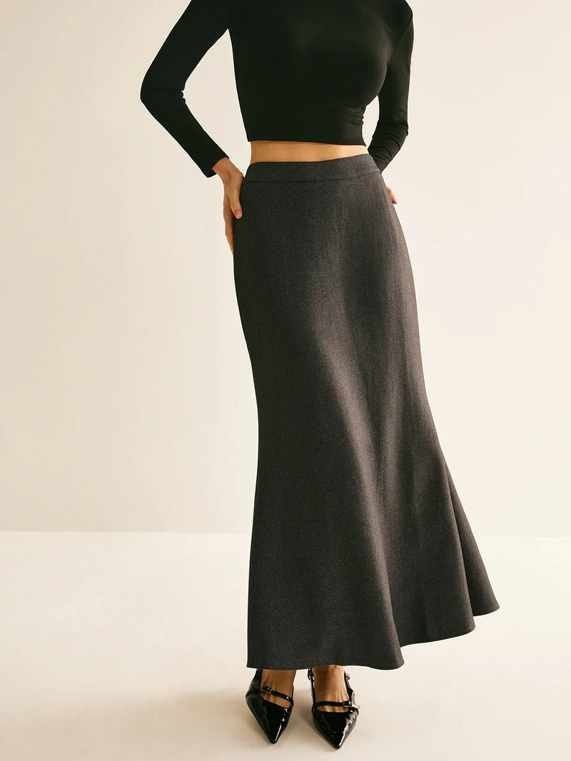 Gonna con spacco posteriore vestibilità regolare