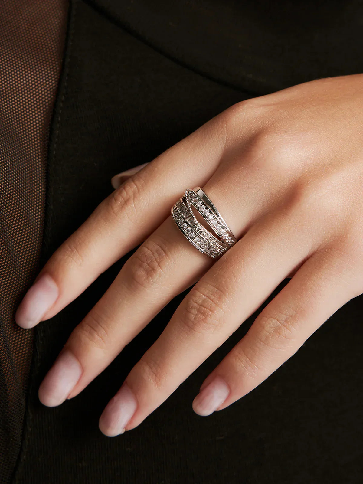 Elegant Multi-Layer Zircon Ring - LA FEMME WANDERER