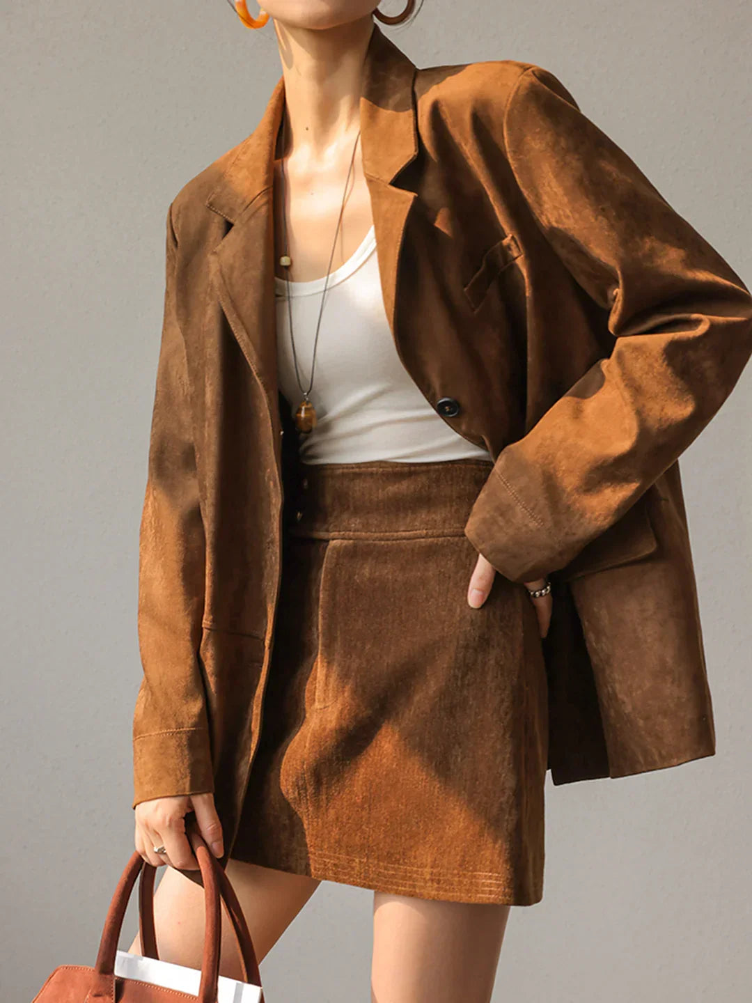 Retro Suede Jacket - LA FEMME WANDERER