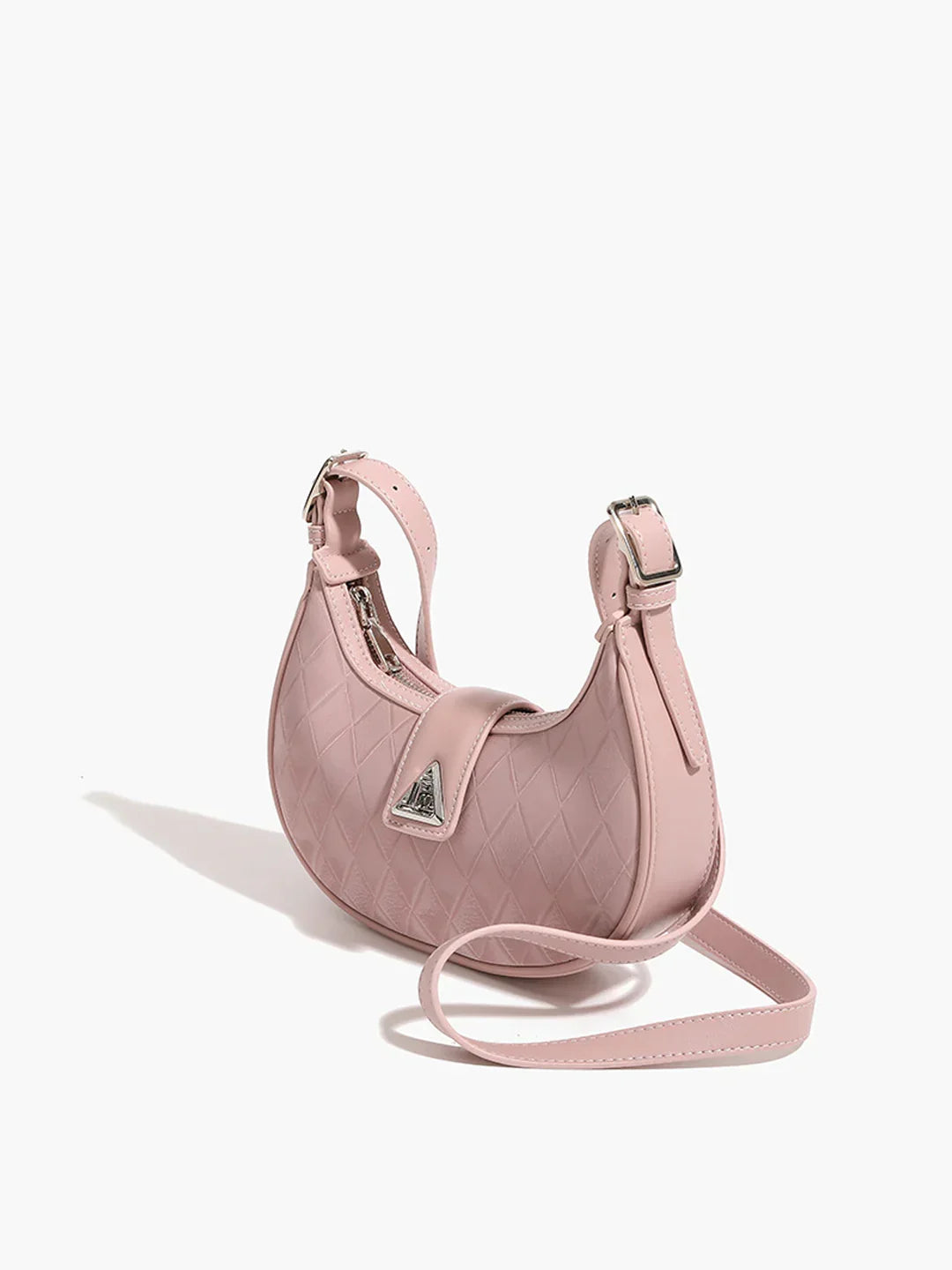 Adjustable Strap Diamond Crescent Bag - LA FEMME WANDERER