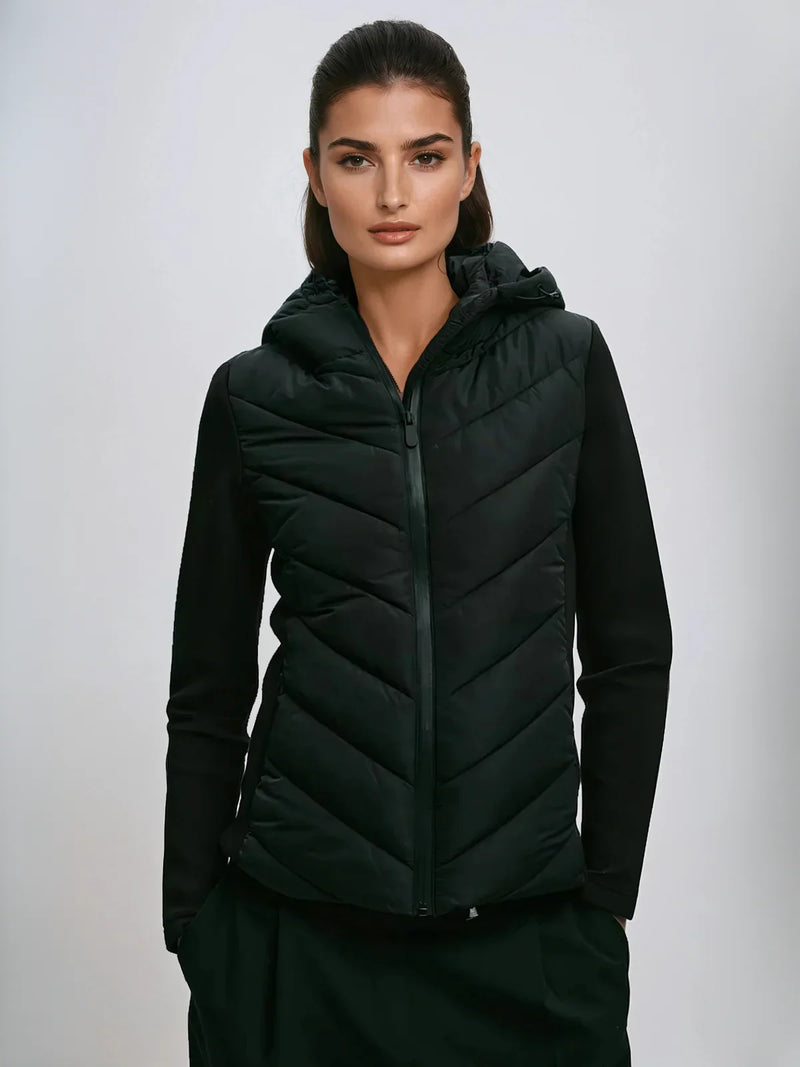 Cappotto imbottito in cotone con collo alto per abbigliamento casual