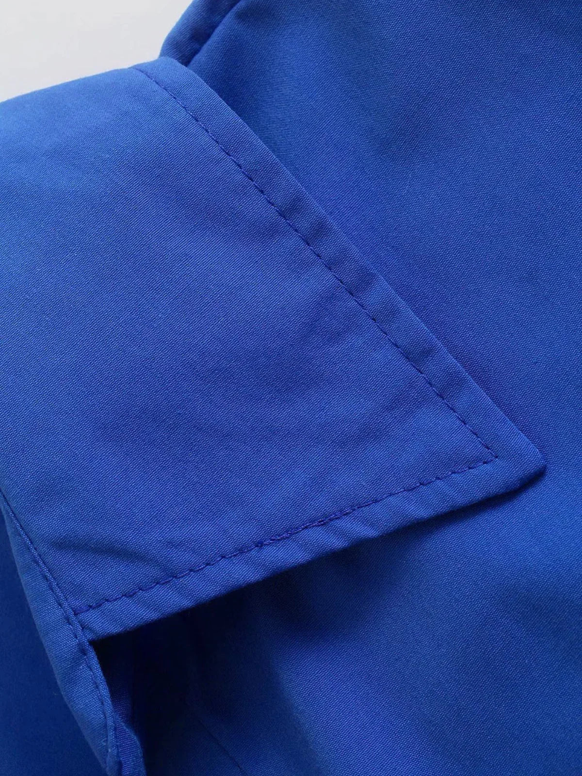 Buttoned Loose Navy Blue Shirt - LA FEMME WANDERER