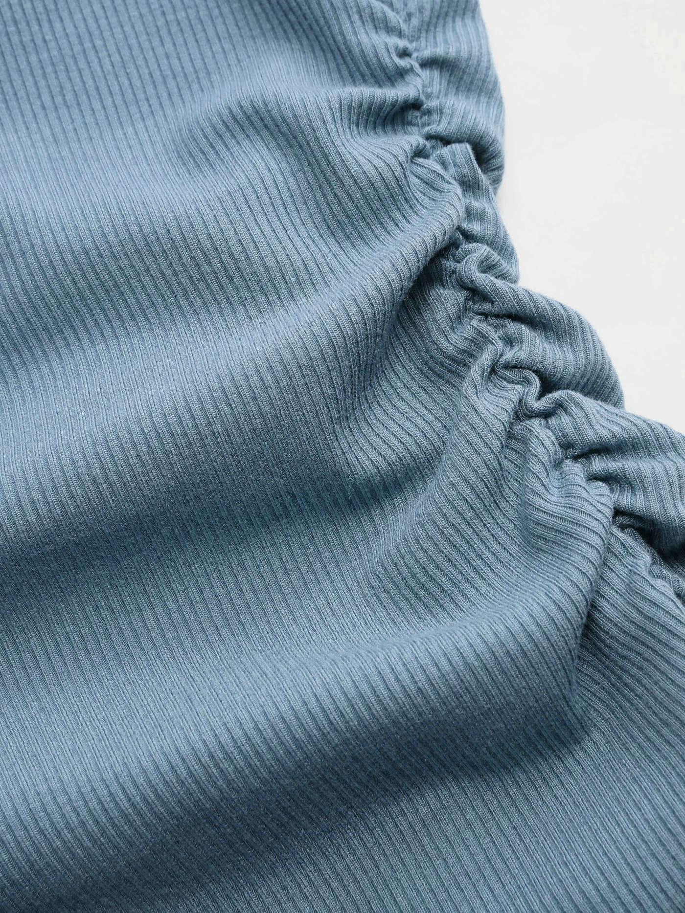 Solid Asymmetrical Neck Long Sleeve Top - LA FEMME WANDERER