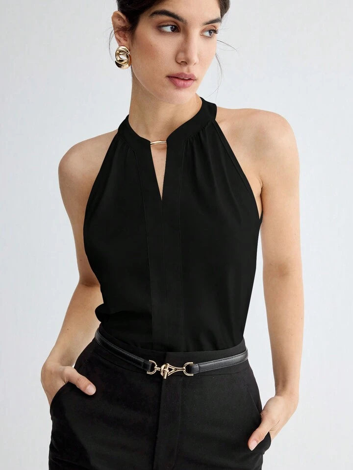 Paris Minimalist Sleeveless Blouse