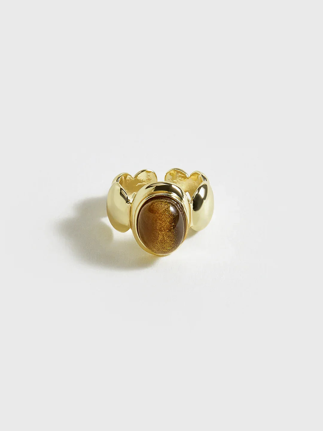 Vintage-Inspired Brown Stone Ring - LA FEMME WANDERER