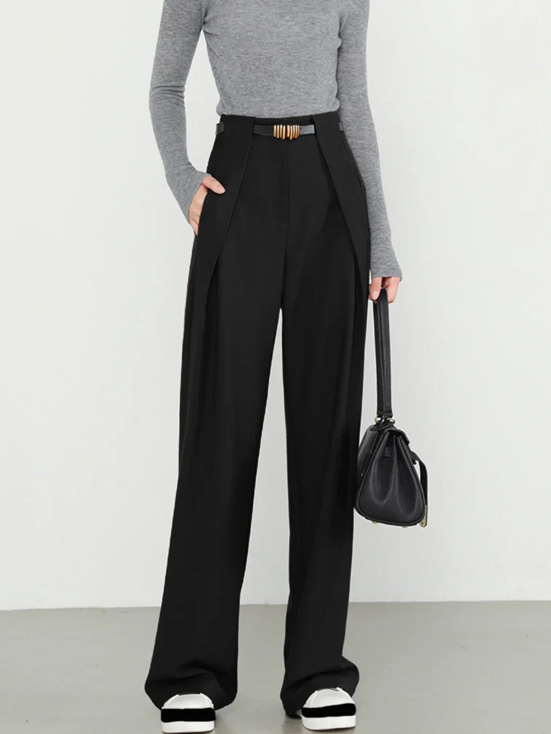 Women's Polyester Idle Style High-grade Suit Pants - LA FEMME WANDERER