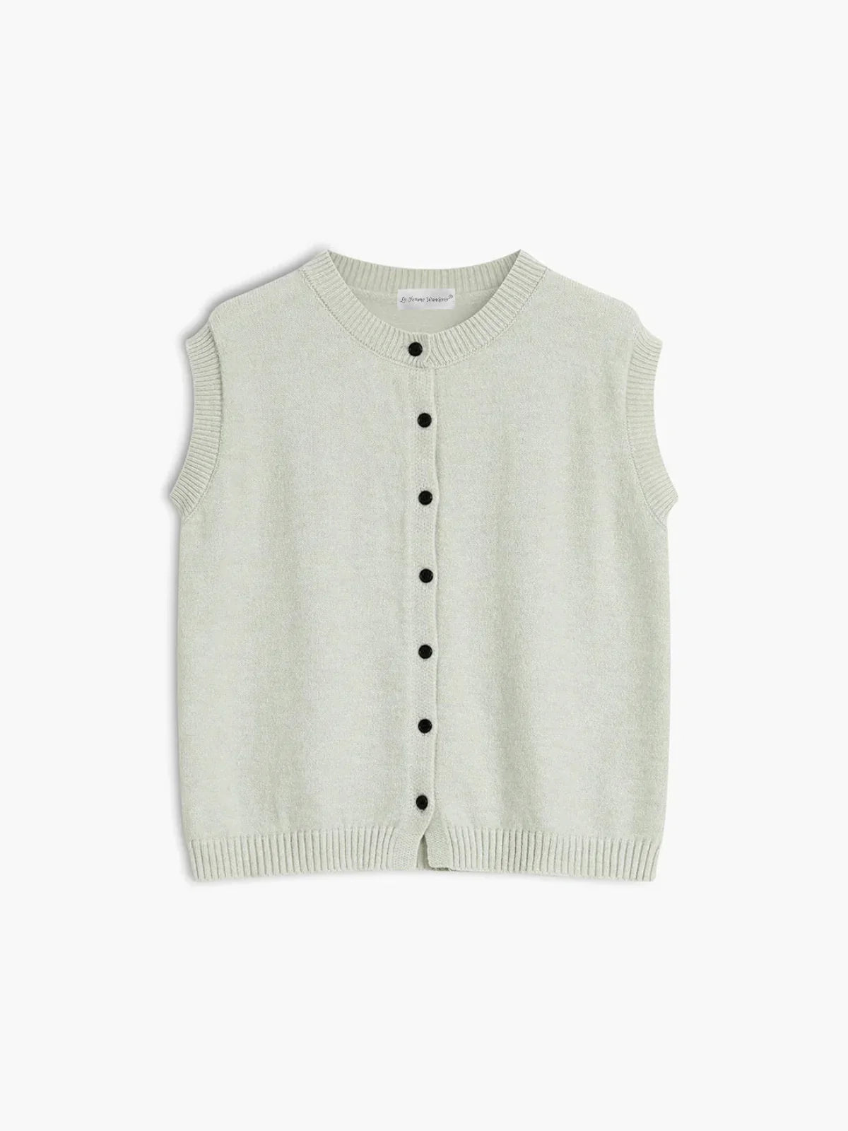 Single-breasted Casual Button Up Sweater Vest - LA FEMME WANDERER