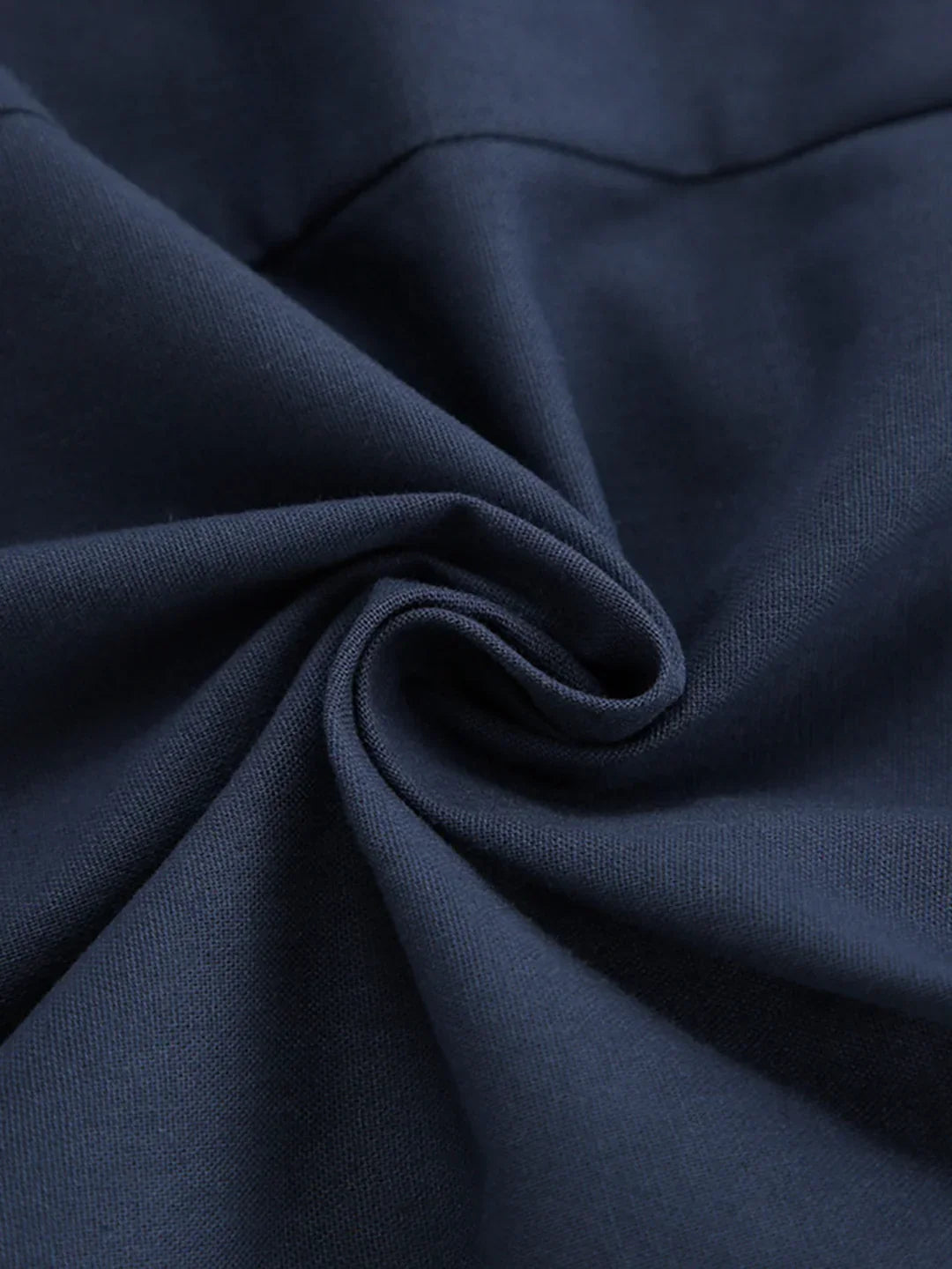 Deep Navy Cotton Casual Tailored Pockets Shorts Set - LA FEMME WANDERER