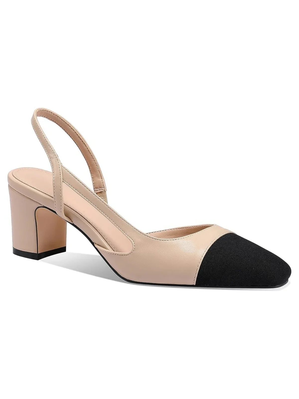Classic Duo-Tone Slingback Heels - LA FEMME WANDERER