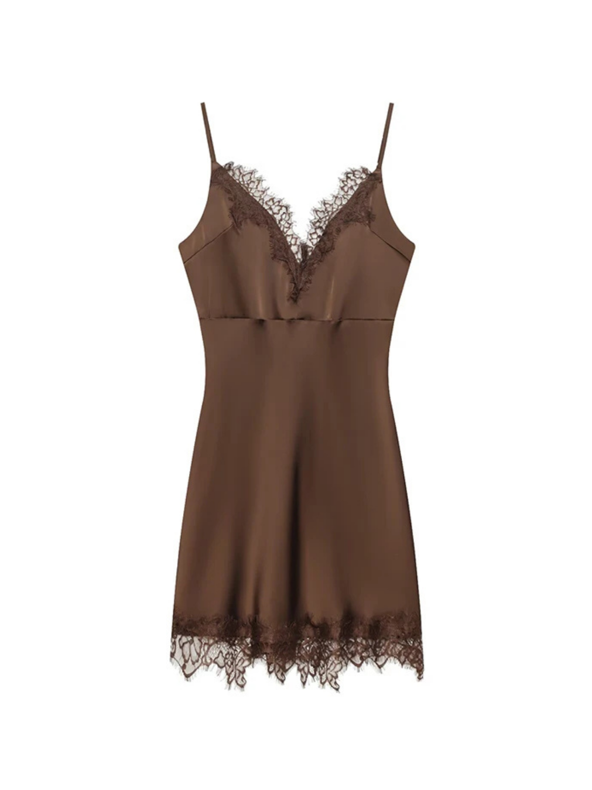 Lace Patchwork V Neck Sling Dress