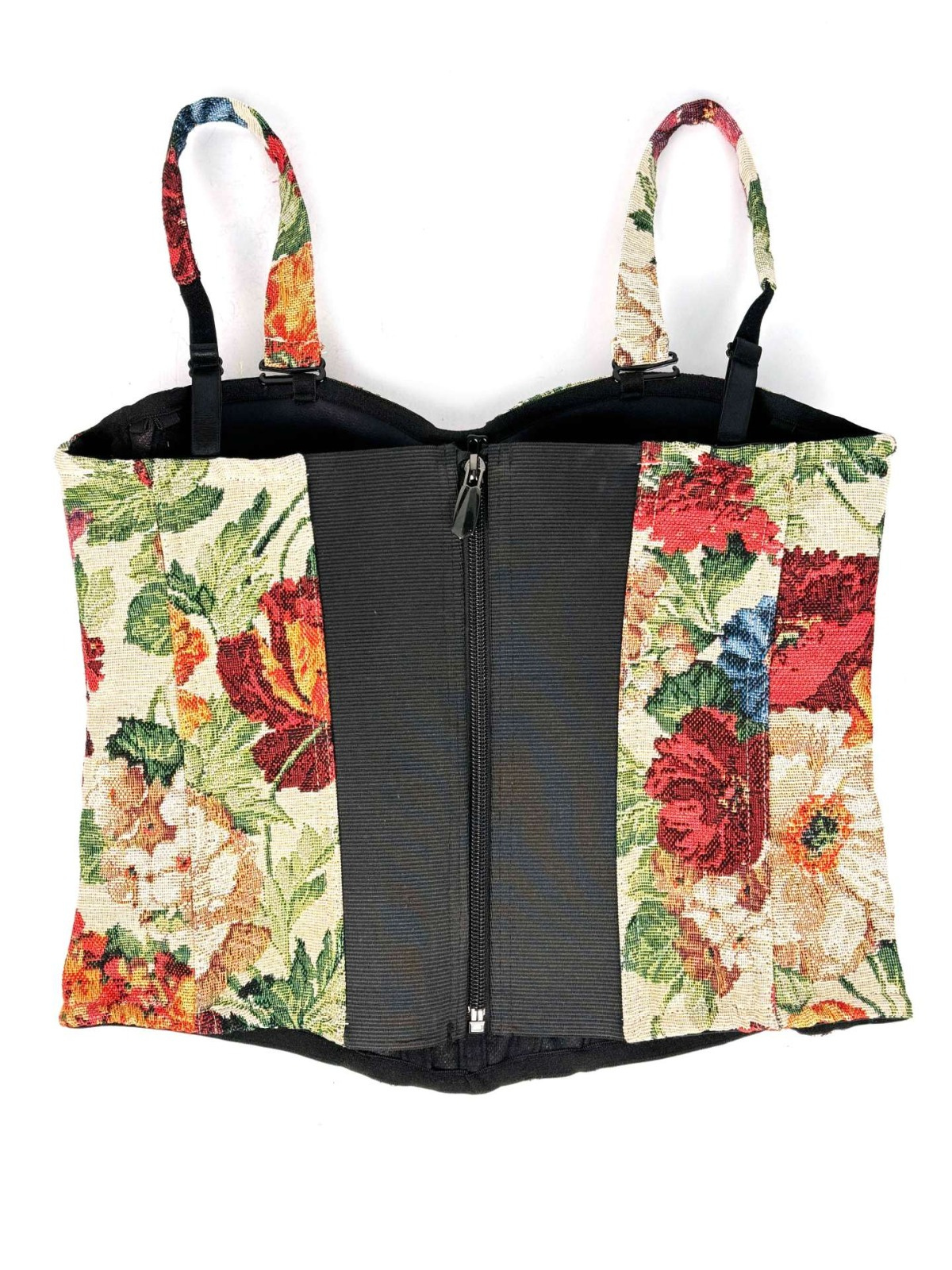 Retro Floral Printed Corset