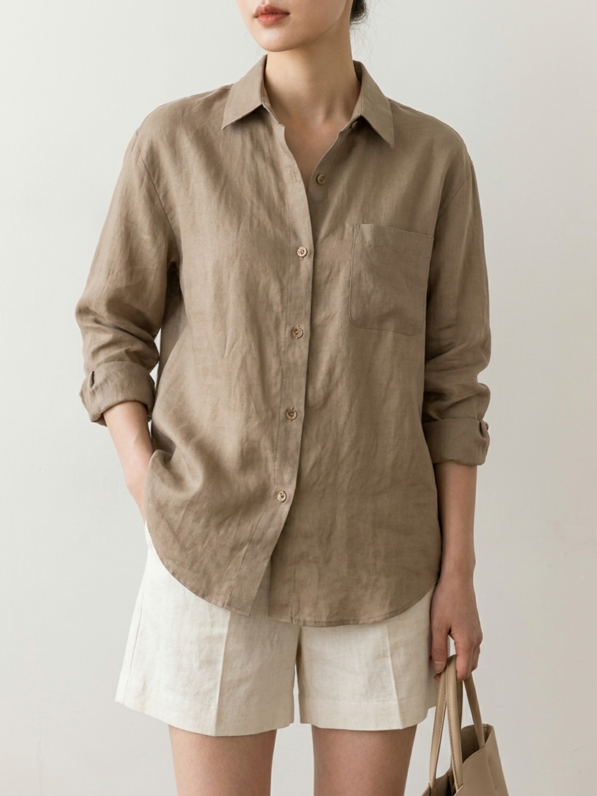 Breathable Linen Long Sleeve Shirt – Elegant Casual Resort Wear Top