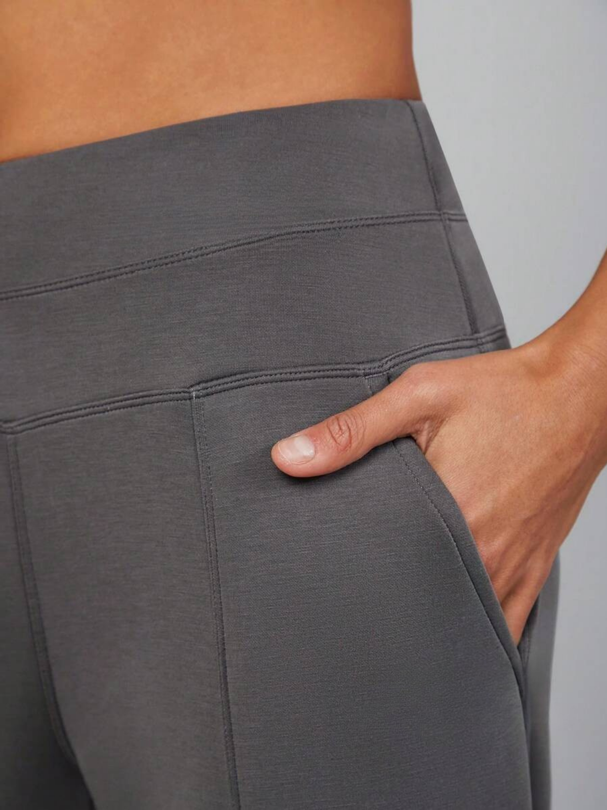 Pantaloni da salotto a gamba larga in seta modal a vita alta con tasche per il comfort e lo stile di tutti i giorni