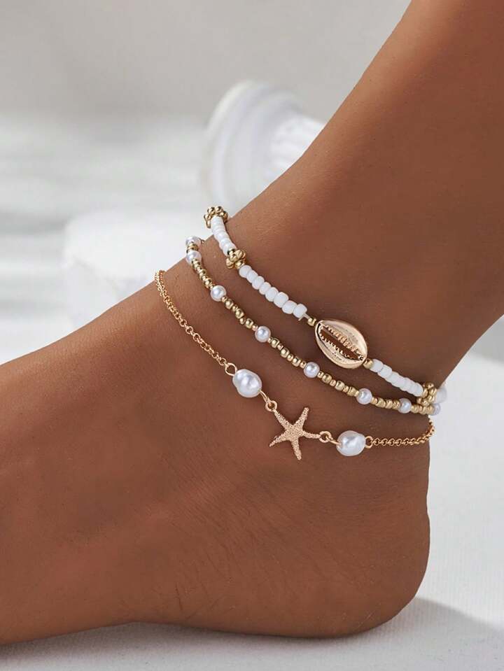 Chic Style 3pcs Anklet - LA FEMME WANDERER