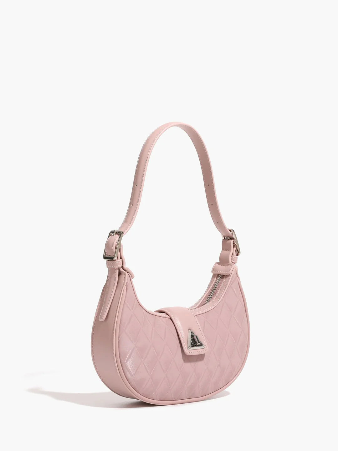 Adjustable Strap Diamond Crescent Bag - LA FEMME WANDERER