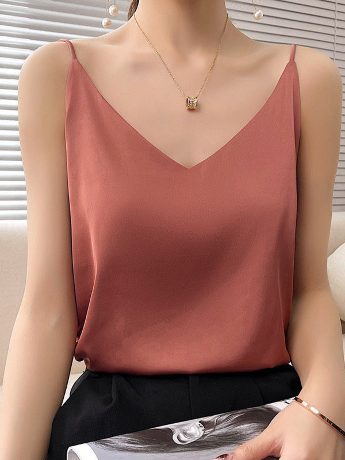 Satin Bottoming Top - LA FEMME WANDERER