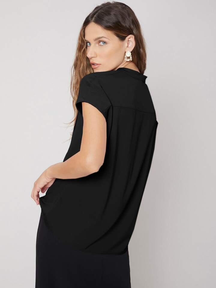 Elegant Style Batwing Sleeve Top