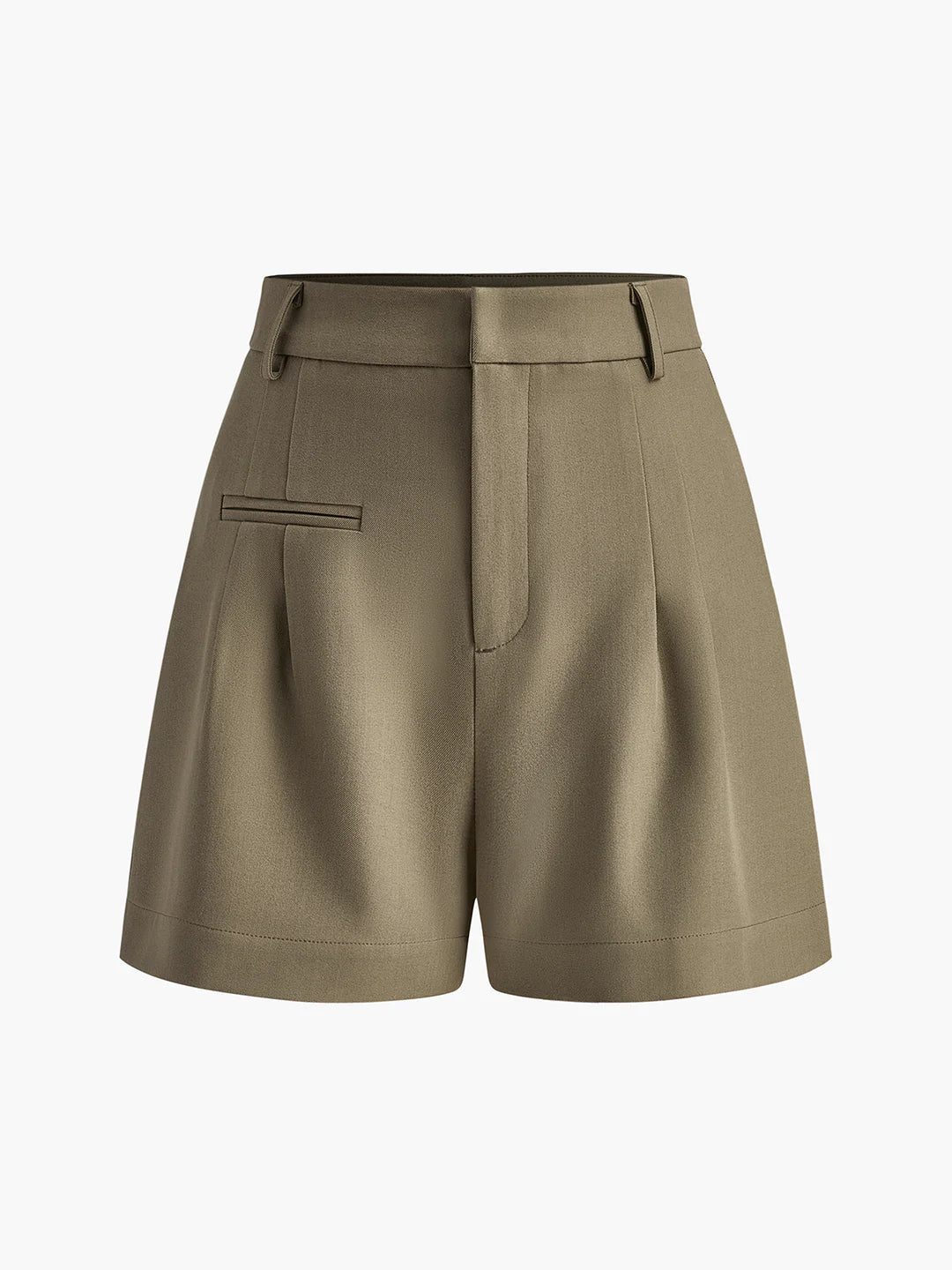 Semi-Sheer Mid-Waist Shorts Without Belt - LA FEMME WANDERER