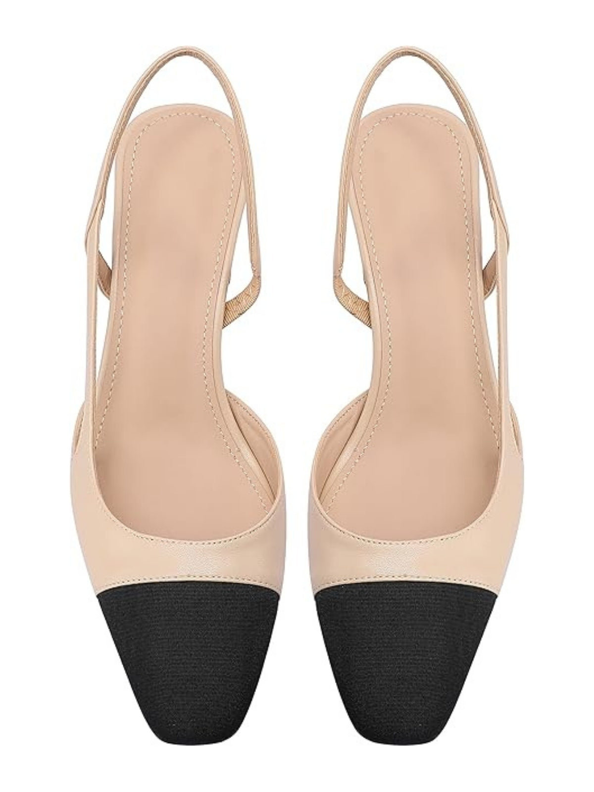 Classic Duo-Tone Slingback Heels - LA FEMME WANDERER